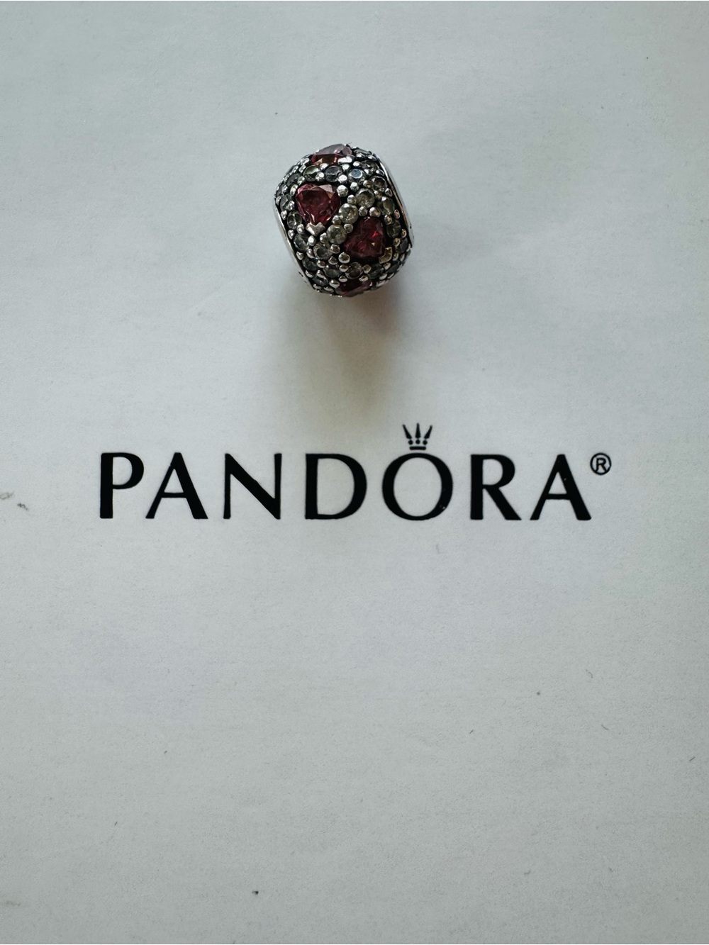EUC Authentic Pandora Shimmering Hearts Pavé CZ Hearts Retired